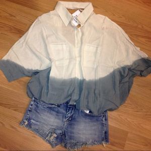 Ombré Button Down Top